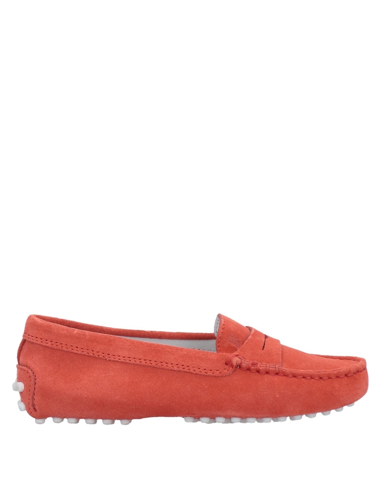 Tod's Gommino Suede Loafers In Orange