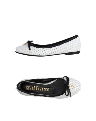 Galliano Woman Ballet Flats White Size 6 Calfskin