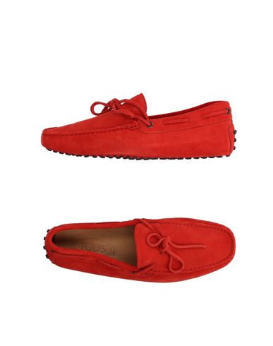 TOD'S TOD'S MAN LOAFERS RED SIZE 8 SOFT LEATHER