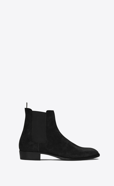 wyatt 30 chelsea boot in black suede