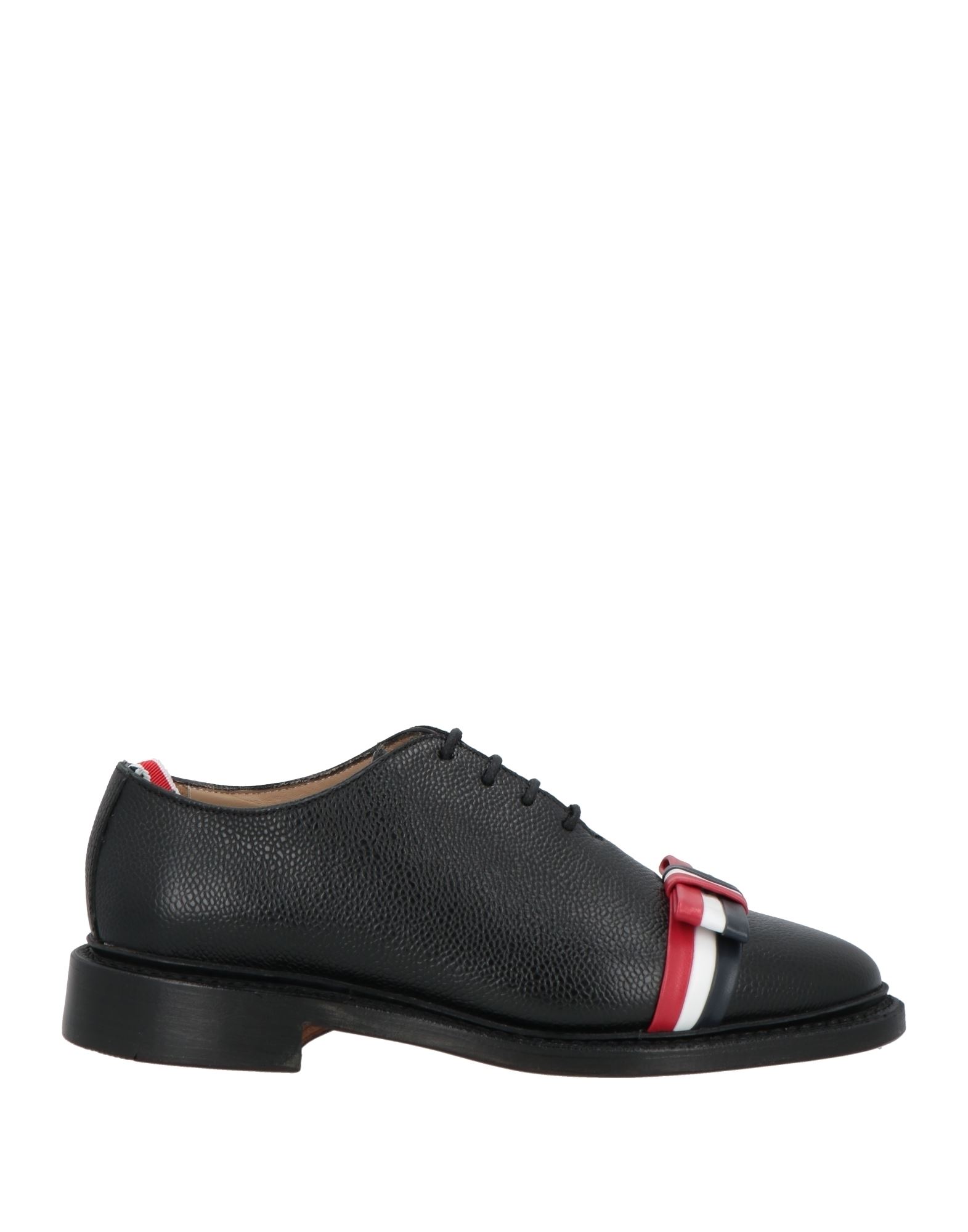 THOM BROWNE THOM BROWNE WOMAN LACE-UP SHOES BLACK SIZE 6 SOFT LEATHER,11256260XB 13