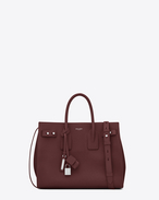 SAINT LAURENT Sac De Jour Supple D Small SAC DE JOUR SOUPLE Bag in Dark Red Grained Leather f