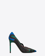 SAINT LAURENT Anja D ANJA 105 Secret Garden Pump in Multicolor Patchwork f