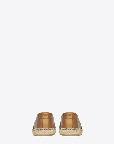 saint laurent gold espadrilles