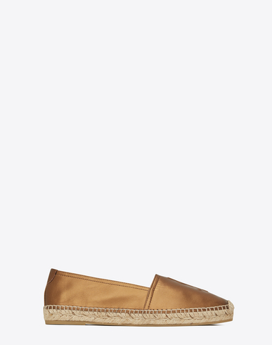saint laurent gold espadrilles