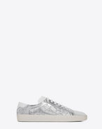 SAINT LAURENT Trainers D Signature COURT CLASSIC SL/06 CALIFORNIA Sneaker in Silver Metallic Leather f