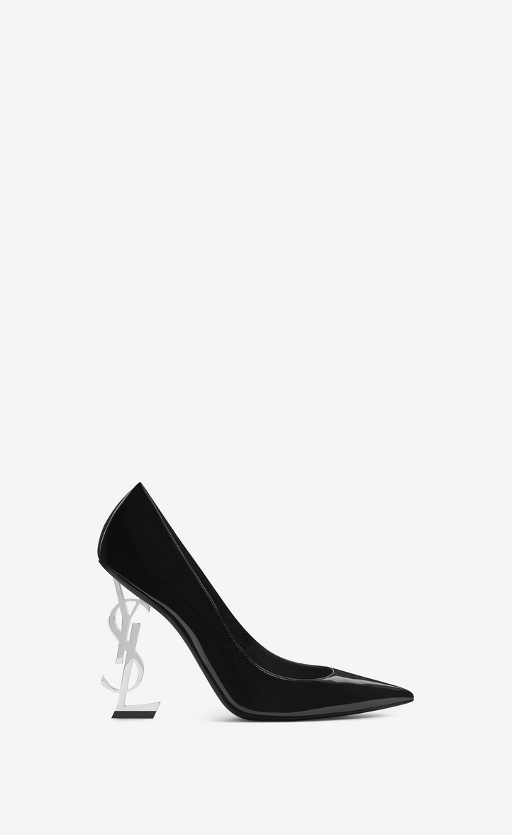 white ysl heels