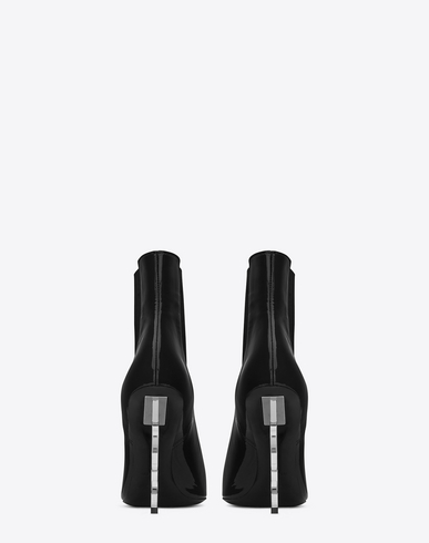 opyum ankle boots in leather with black heel