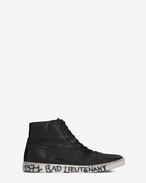 SAINT LAURENT High top sneakers U joe Mid Top Sneaker in Black Worn Moroder Leather f