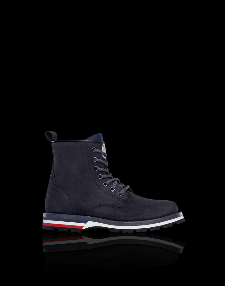 moncler patent leather combat boots