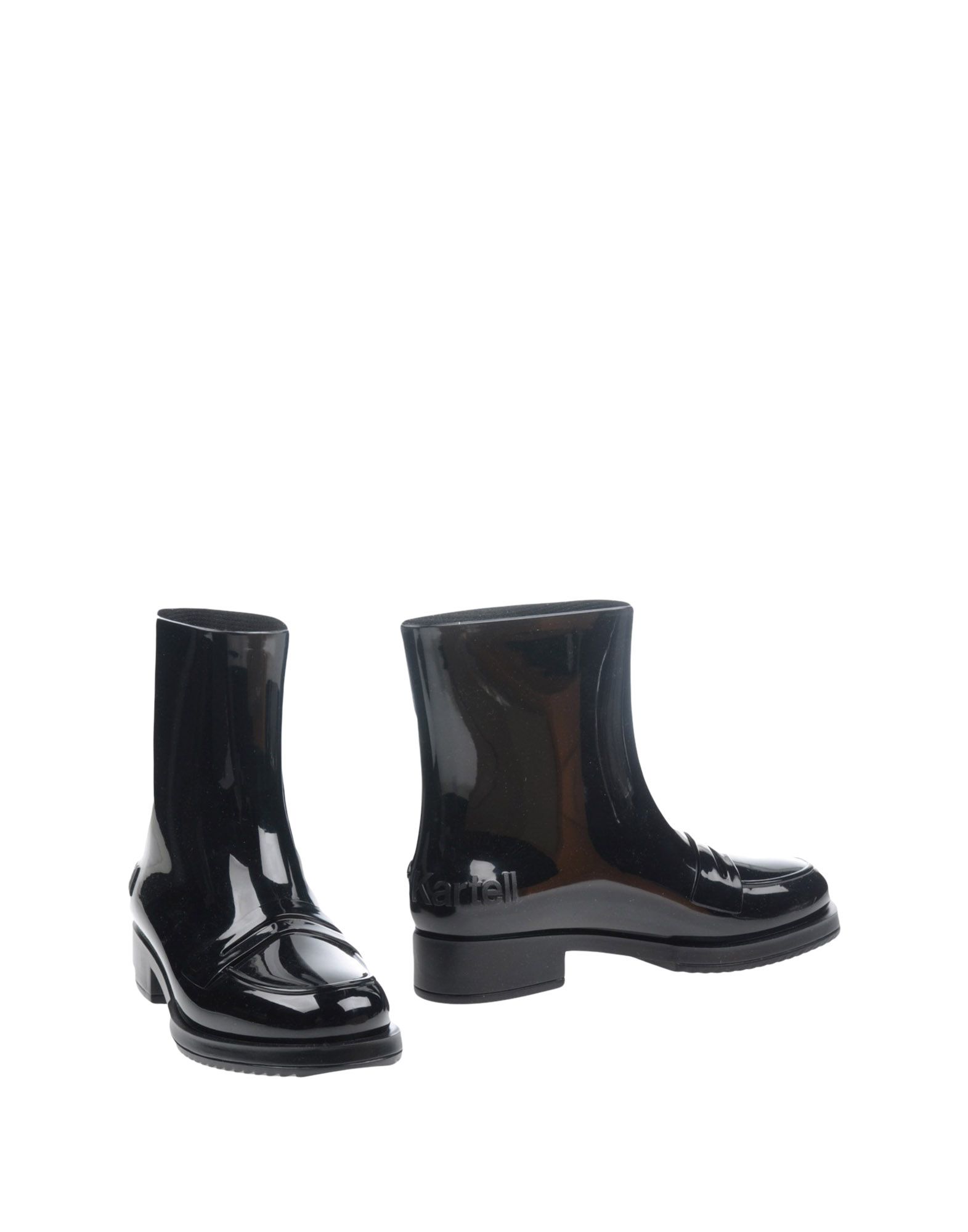 NDEGREE21 KARTELL N°21 # KARTELL WOMAN ANKLE BOOTS BLACK SIZE 10 RUBBER 