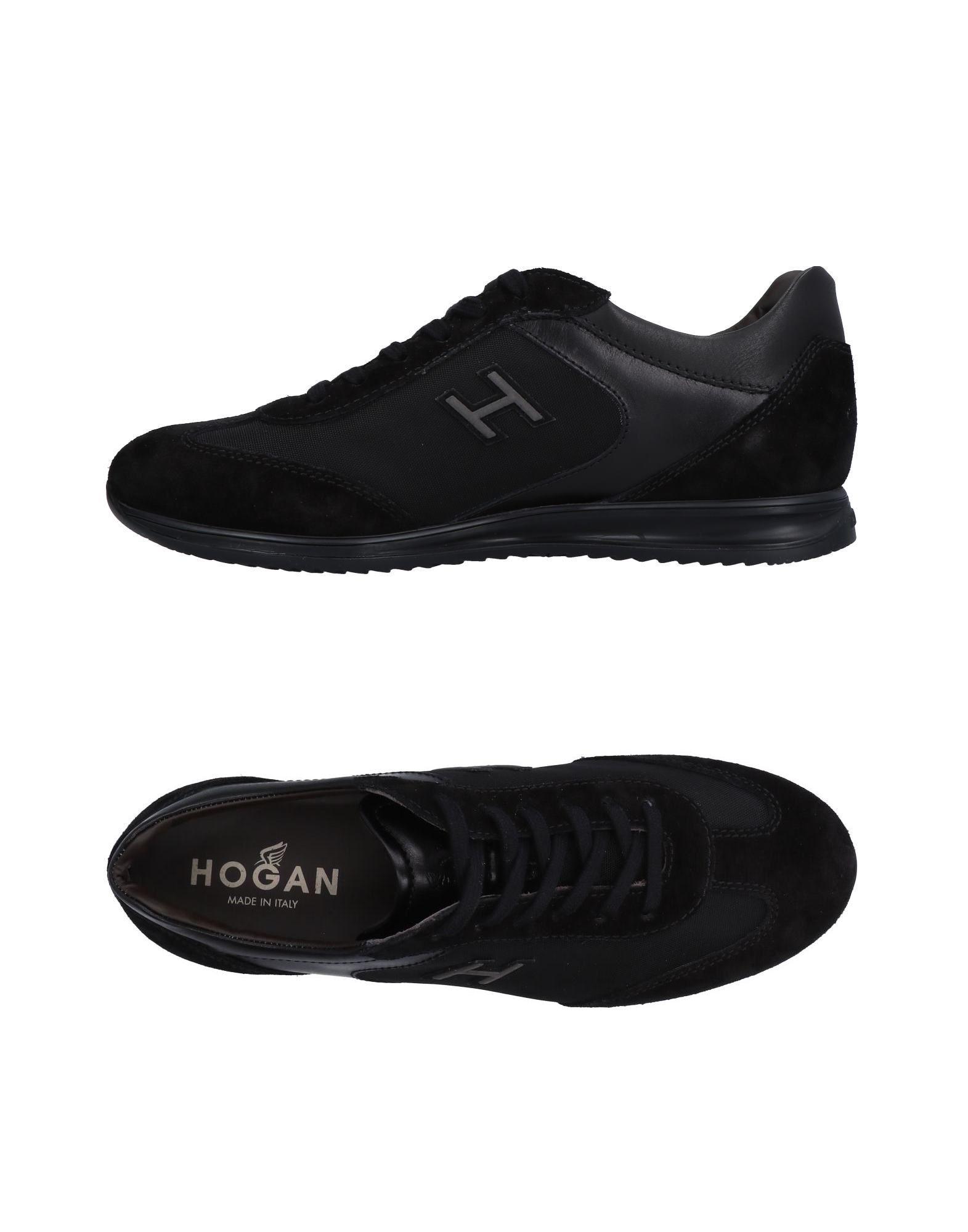 《送料無料》HOGAN メンズ スニーカー＆テニスシューズ（ローカット） ブラック 5.5 革 / 紡績繊維
