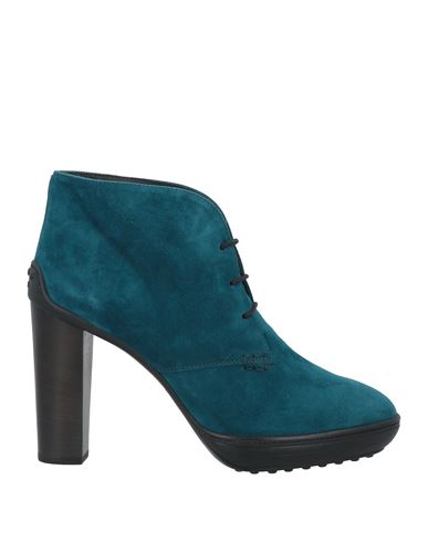 Tod's Woman Ankle Boots Deep Jade Size 8 Leather In Green