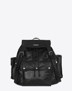 SAINT LAURENT Noe D NOE SAINT LAURENT backpack in black polished vintage leather f