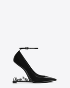 SAINT LAURENT YSL heels D OPYUM 105 pump in black patent leather and APPELLE MOI heel f