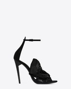 SAINT LAURENT Freja D FREJA 105 sandal with bow in black patent leather f