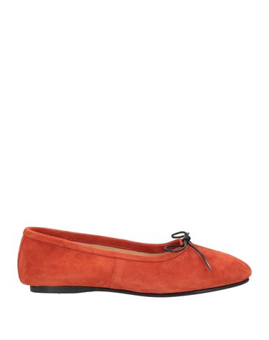 Virreina Woman Ballet Flats Rust Size 6 Soft Leather In Red
