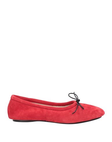 Virreina Woman Ballet Flats Tomato Red Size 8 Soft Leather
