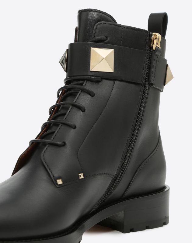 valentino combat boots with studs