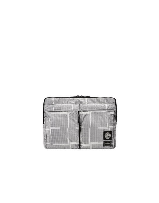 11306550ol - Shoes - Bags STONE ISLAND Laptop case 915P1 STONE ISLAND/PORTER®<br>STONE ISLAND HOUSE CHECK JACQUARD ON NYLON METAL BLACK WATRO_GARMENT DYED
STONE ISLAND - 0