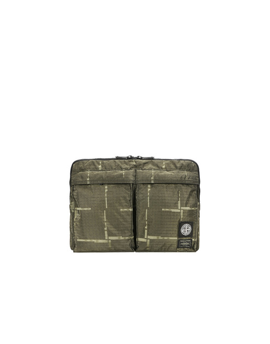 11306552or - Shoes - Bags STONE ISLAND Laptop case 915P1 STONE ISLAND/PORTER®<br>STONE ISLAND HOUSE CHECK JACQUARD ON NYLON METAL BLACK WATRO_GARMENT DYED STONE ISLAND - 0