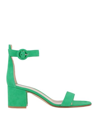 Gianvito Rossi Woman Sandals Green Size 11 Leather