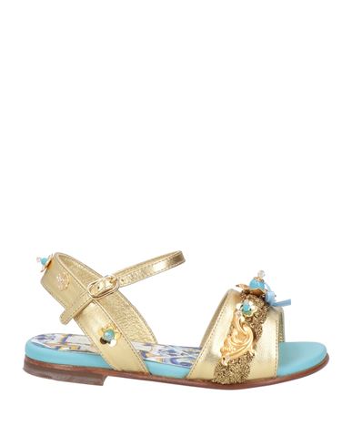 Dolce & Gabbana Babies'  Toddler Girl Sandals Gold Size 9c Lambskin