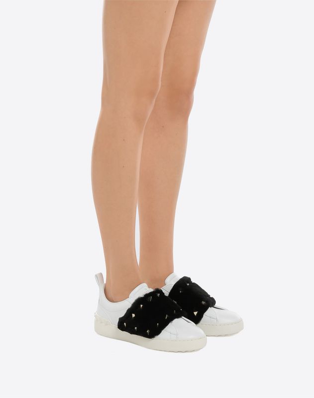 valentino fur sneakers