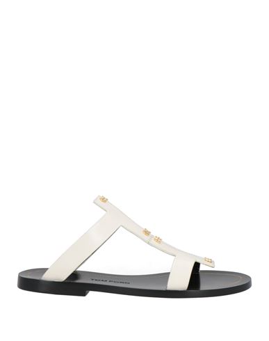 Shop Tom Ford Woman Sandals Ivory Size 7 Calfskin In White
