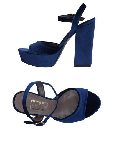 Divine Follie Woman Sandals Blue Size 8 Textile Fibers