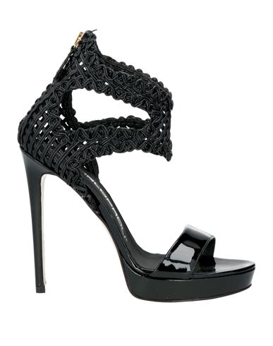 Shop Giancarlo Paoli Woman Sandals Black Size 11 Leather