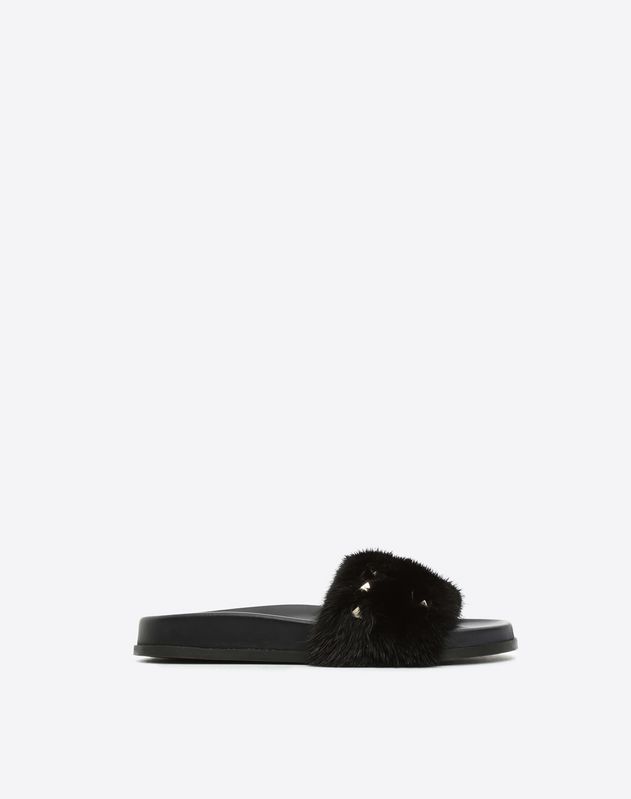 mink flip flops