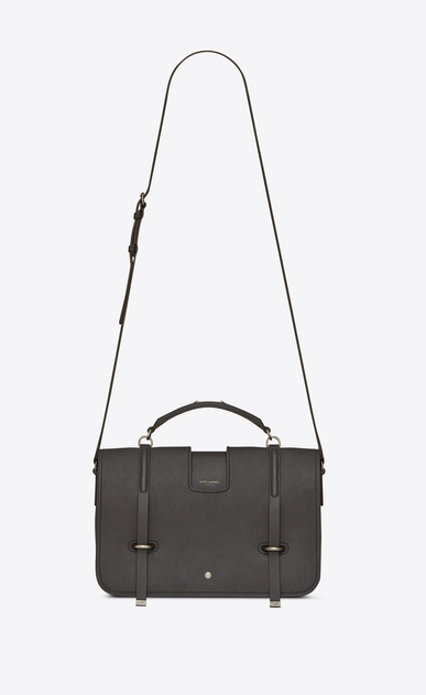 Women S Saint Laurent Ysl Saint Laurent Charlotte Woman Large Pouch In Asphalt Gray Leather A V4