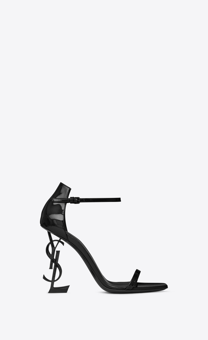‎Saint Laurent ‎Opyum Sandals In Patent Leather With Black Heel ‎ | YSL.com