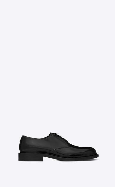 SAINT LAURENT Classic Shoes Man ARMY 25 derby in black leather a_V4