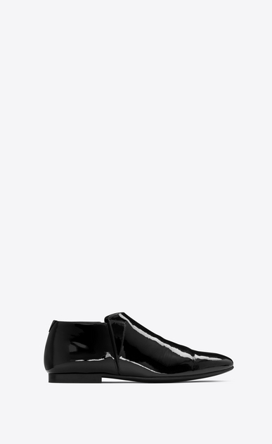SAINT LAURENT Classic Shoes Man SLIM 10 slipper in black patent leather a_V4