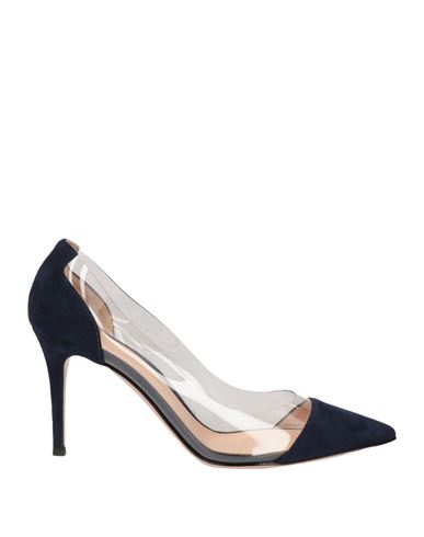 Shop Gianvito Rossi Woman Pumps Blue Size 8 Leather, Plastic