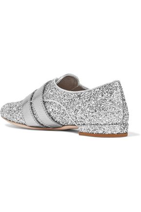 miu miu glitter loafers