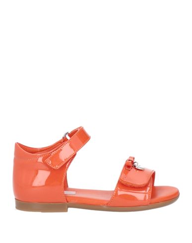 Dolce & Gabbana Babies'  Toddler Girl Sandals Orange Size 9c Soft Leather