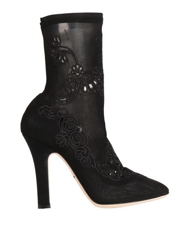 Dolce & Gabbana Woman Ankle Boots Black Size 7.5 Textile Fibers