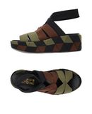 SALVATORE FERRAGAMO Damen Sandale Farbe Milit�rgr�n Gr��e 4