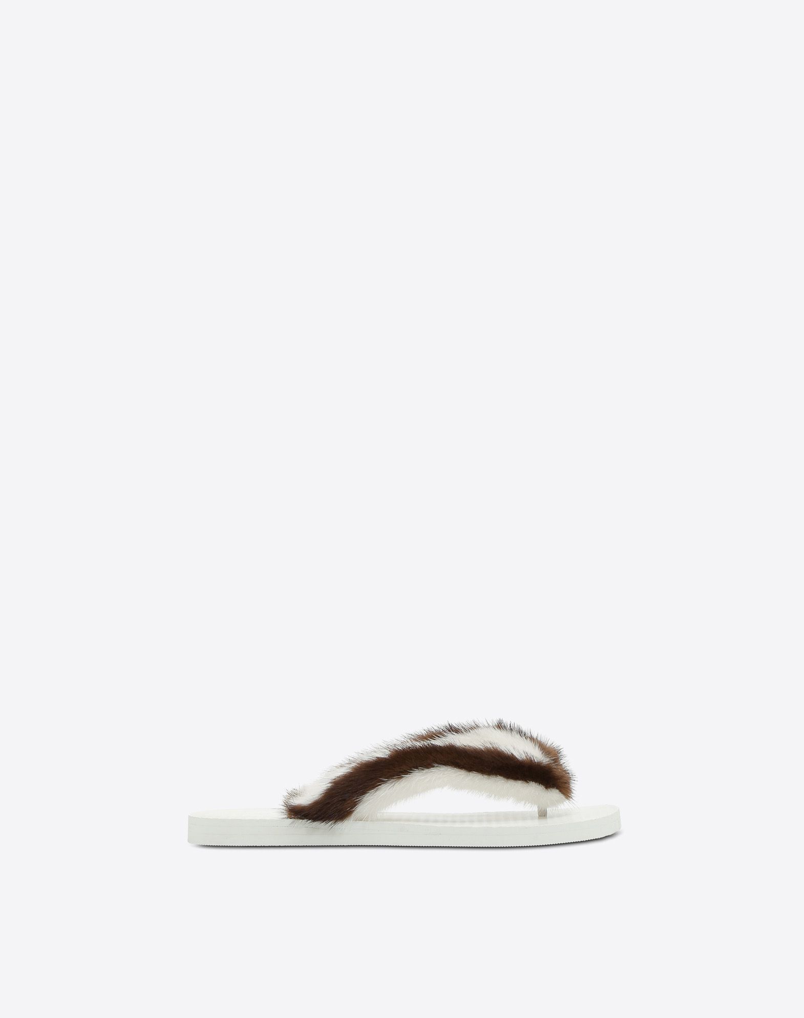 mink flip flops