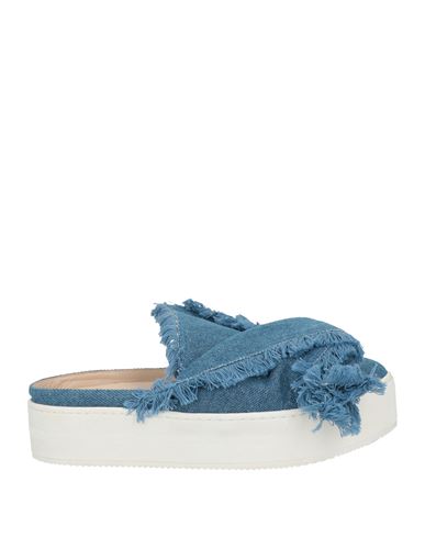 N°21 Woman Mules & Clogs Blue Size 5 Textile fibers