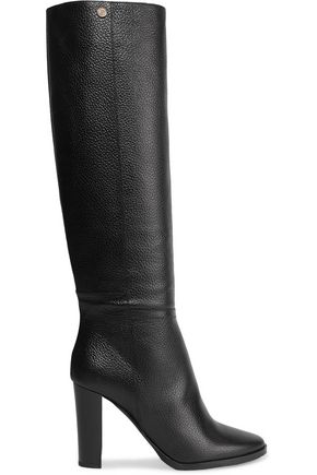 JIMMY CHOO HAYWOOD 95 PEBBLED-LEATHER KNEE BOOTS