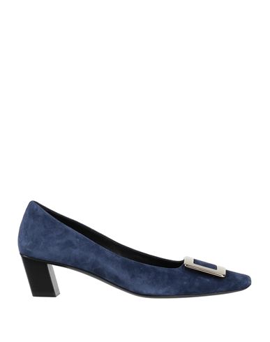 Roger Vivier Woman Pumps Blue Size 6.5 Soft Leather