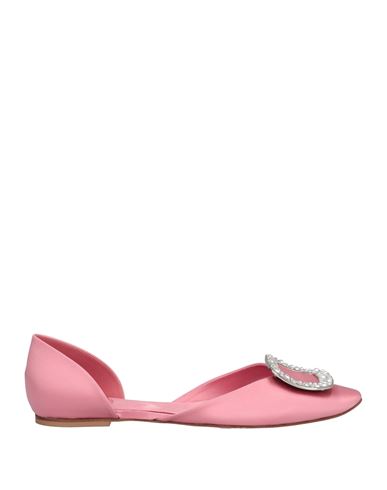 Roger Vivier Woman Ballet Flats Pink Size 9.5 Textile Fibers