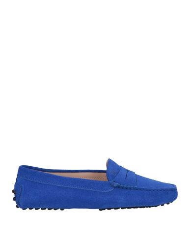 Tod's Woman Loafers Bright Blue Size 8 Soft Leather