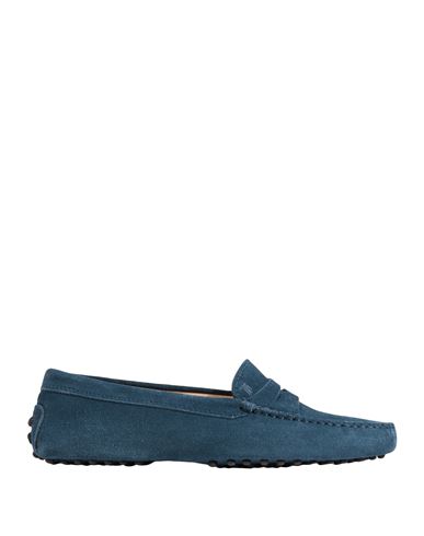 Tod's Woman Loafers Navy Size 8 Leather In Navy