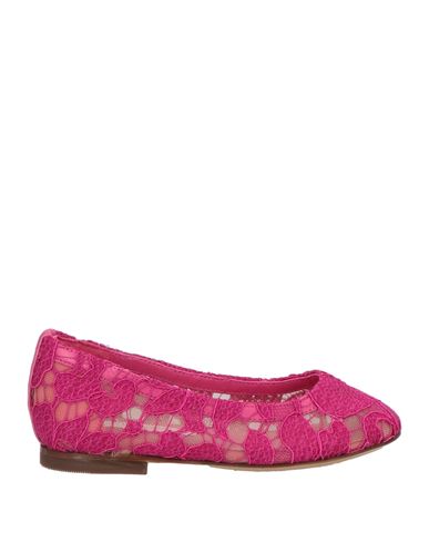 Shop Dolce & Gabbana Toddler Girl Ballet Flats Fuchsia Size 9c Polyamide, Viscose, Cotton, Lambskin In Pink
