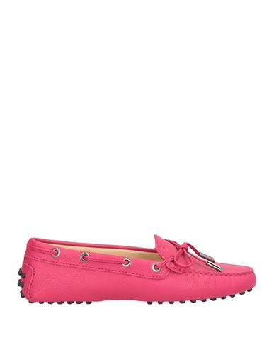 TOD'S TOD'S WOMAN LOAFERS MAGENTA SIZE 7 LEATHER 